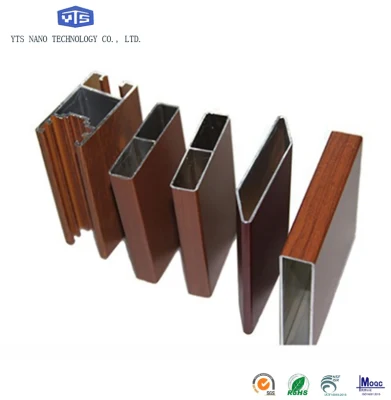 Profili per porte e finestre in lega di alluminio a trasferimento termico con venature del legno