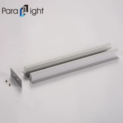 Profilo in alluminio LED a montaggio superficiale anodizzato argento Pxg-5015 con striscia dissipatore di calore